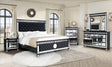 Linz Black Velvet Bedroom Set by Happy Homes at Eve Furniture