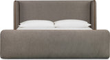 Bacall Mushroom/Claystone California King Wingback Wood Bed