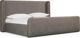 Bacall Mushroom/Claystone California King Wingback Wood Bed