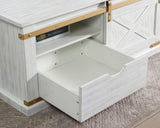 Bacerra Antique White/Gold Coffee Table by Furniture of America at Eve Furniture