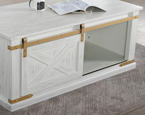 Bacerra Antique White/Gold Coffee Table by Furniture of America at Eve Furniture