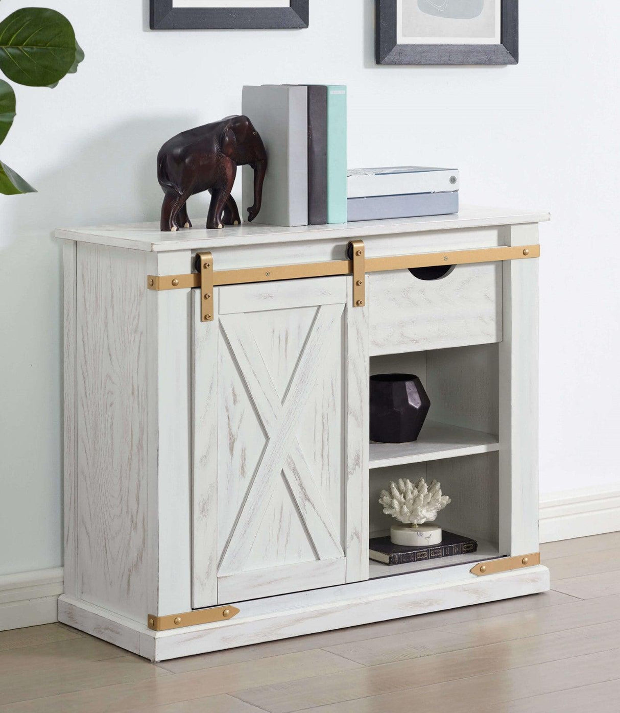 Bacerra Antique White/Gold Sofa Table by Furniture of America at Eve Furniture