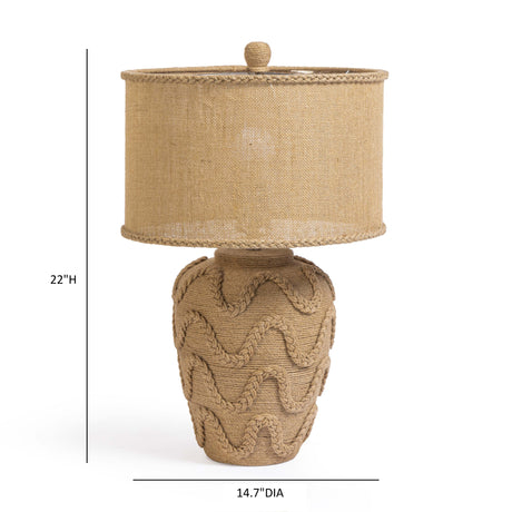 Baha Natural Bamboo Jute Table Lamp by TOV Furniture at Eve Furniture