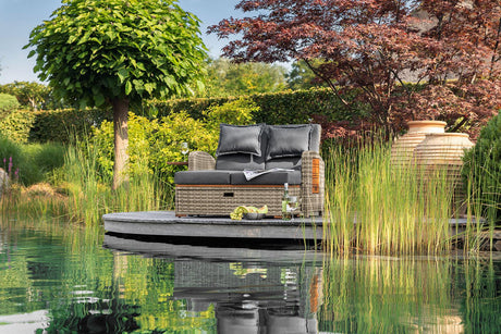 Bahia Tobago Brown/Dark Gray Reclining Chaise Lounge by Furniture of America at Eve Furniture