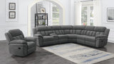 Bahrain 6-Piece Upholstered Motion Sectional Charcoal