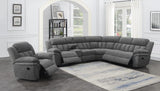 Bahrain 6-Piece Upholstered Motion Sectional Charcoal