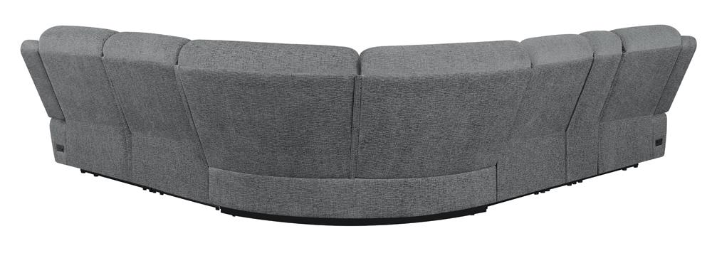 Bahrain 6-Piece Upholstered Motion Sectional Charcoal