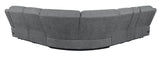 Bahrain 6-Piece Upholstered Motion Sectional Charcoal