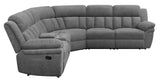 Bahrain 6-Piece Upholstered Motion Sectional Charcoal