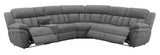 Bahrain 6-Piece Upholstered Power Sectional Charcoal