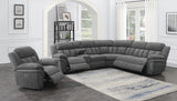 Bahrain 6-Piece Upholstered Power Sectional Charcoal