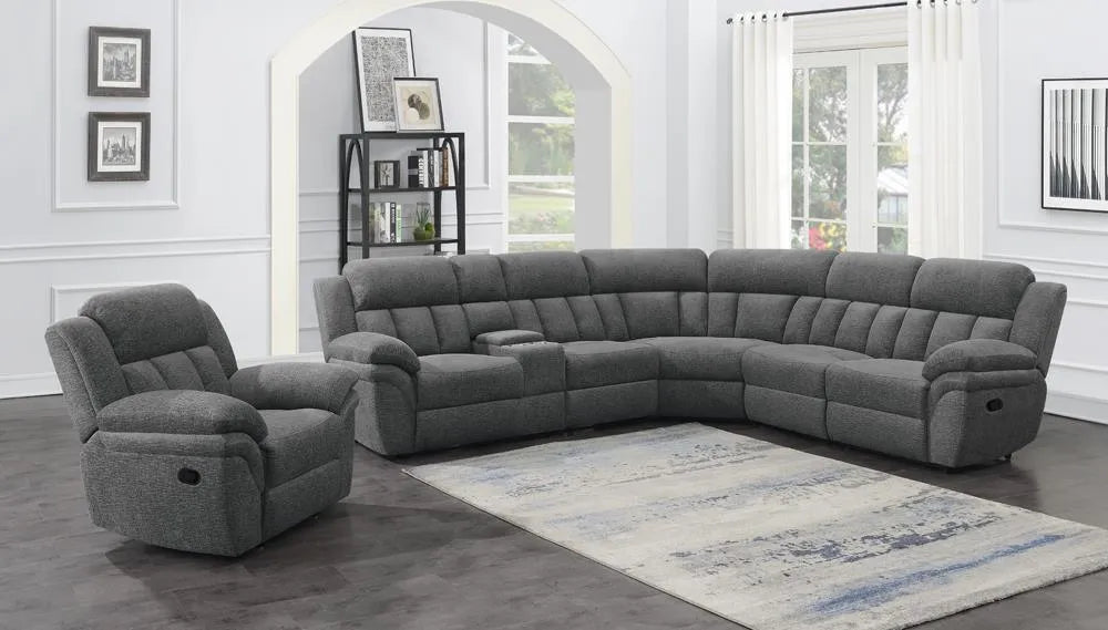 Bahrain Charcoal 6-piece Modular Reclining Sectional Sofa by Coaster at Eve Furniture