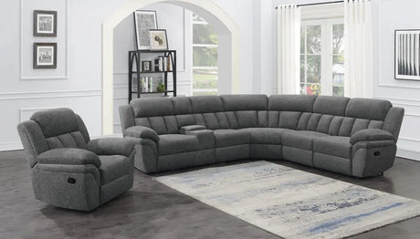 Bahrain Charcoal 6-piece Modular Reclining Sectional Sofa by Coaster at Eve Furniture