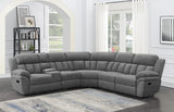 Bahrain Charcoal 6-piece Modular Reclining Sectional Sofa by Coaster at Eve Furniture