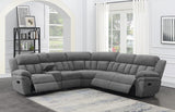 Bahrain Charcoal 6-piece Modular Reclining Sectional Sofa by Coaster at Eve Furniture