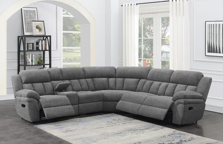 Bahrain Charcoal 6-piece Modular Reclining Sectional Sofa by Coaster at Eve Furniture