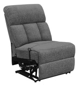 Bahrain Charcoal Upholstered Armless Recliner