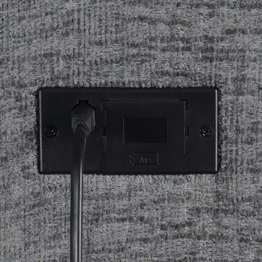Bahrain Charcoal Upholstered Armless Recliner
