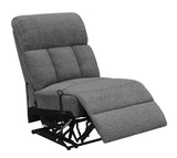 Bahrain Charcoal Upholstered Armless Recliner