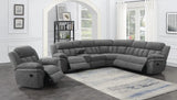 Bahrain Charcoal Upholstered Glider Recliner by Coaster at Eve Furniture