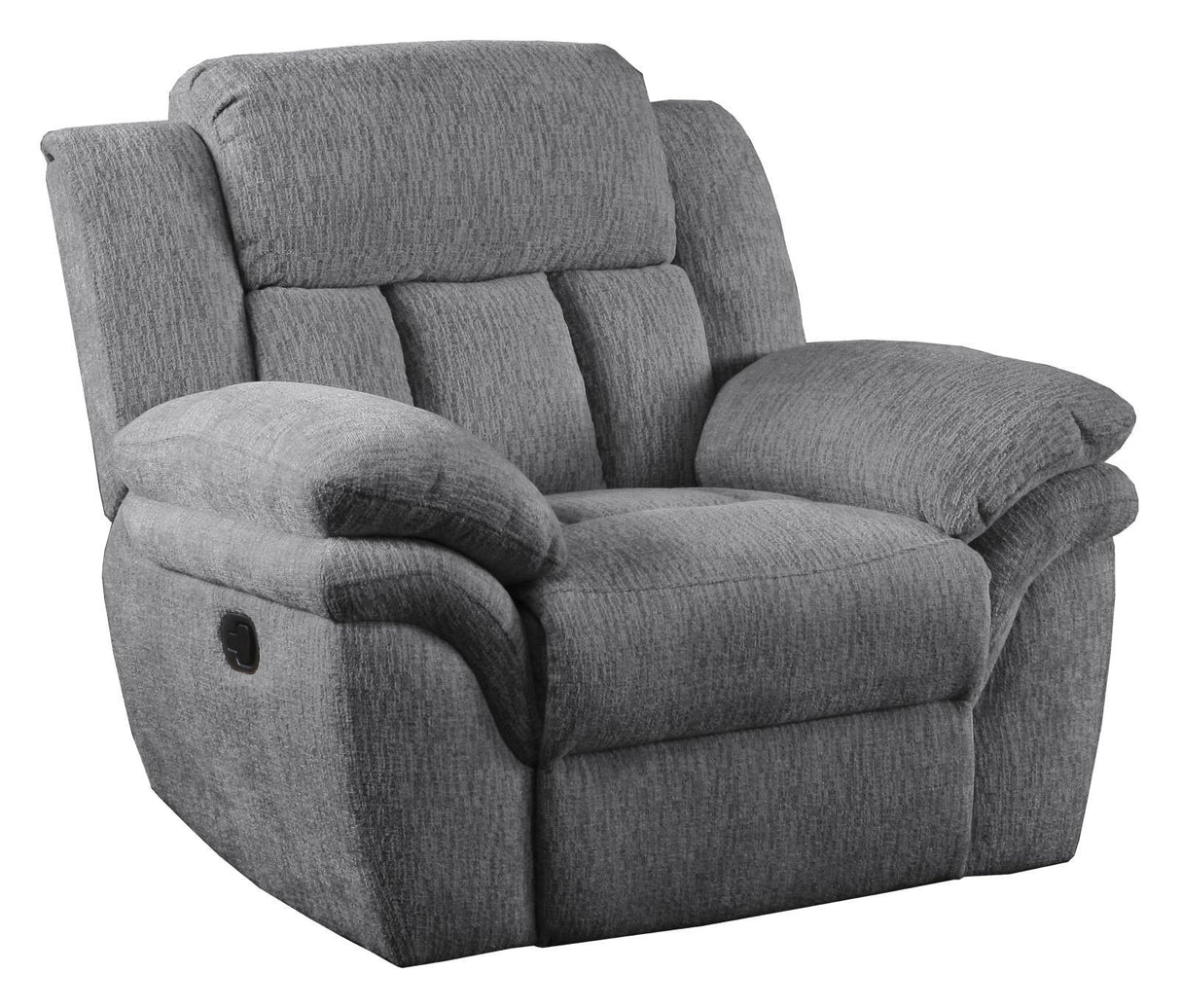 Bahrain Charcoal Upholstered Power Glider Recliner by Coaster at Eve Furniture