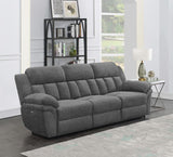 Bahrain Charcoal Upholstered Power Reclining Sofa