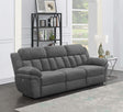 Bahrain Upholstered Motion Sofa Charcoal by Coaster at Eve Furniture