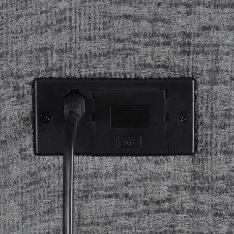 Bahrain Charcoal Upholstered Motion Loveseat with Console by Coaster at Eve Furniture