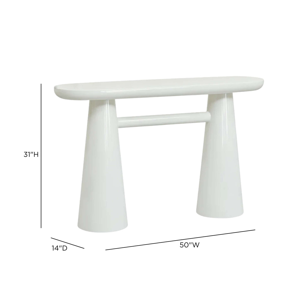 Baila 50" Glossy Lacquer Console Table