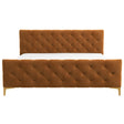 Bailey Cognac Velvet King Bed by Ashcroft Furniture at Eve Furniture
