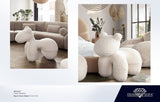 Bailey Cream Sheepskin Bench by Diamond Sofa at Eve Furniture