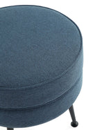 Bailey Ottoman in Blue with Black Feet by Manhattan Comfort at Eve Furniture