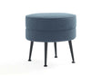 Bailey Ottoman in Blue with Black Feet by Manhattan Comfort at Eve Furniture