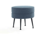 Bailey Ottoman in Blue with Black Feet by Manhattan Comfort at Eve Furniture