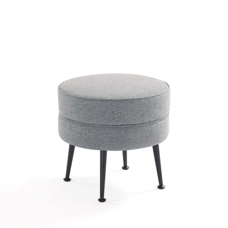 Bailey Ottoman in Grey with Black Feet by Manhattan Comfort at Eve Furniture