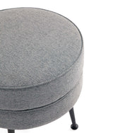 Bailey Ottoman in Grey with Black Feet by Manhattan Comfort at Eve Furniture