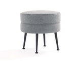 Bailey Ottoman in Grey with Black Feet by Manhattan Comfort at Eve Furniture