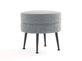 Bailey Ottoman in Grey with Black Feet by Manhattan Comfort at Eve Furniture