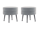 Bailey Ottoman in Grey with Black Feet (set of 2) by Manhattan Comfort at Eve Furniture