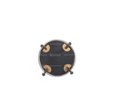 Bailey Ottoman in Grey with Gold Feet by Manhattan Comfort at Eve Furniture