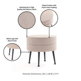 Bailey Ottoman in Multicolor with Black Feet (set of 4) by Manhattan Comfort at Eve Furniture