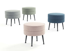 Bailey Ottoman in Multicolor with Black Feet (set of 4) by Manhattan Comfort at Eve Furniture