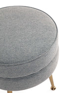 Bailey Ottoman in Multicolor with Gold Feet (set of 4) by Manhattan Comfort at Eve Furniture