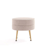 Bailey Ottoman in Multicolor with Gold Feet (set of 4) by Manhattan Comfort at Eve Furniture