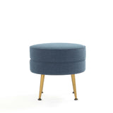 Bailey Ottoman in Multicolor with Gold Feet (set of 4) by Manhattan Comfort at Eve Furniture
