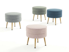 Bailey Ottoman in Multicolor with Gold Feet (set of 4) by Manhattan Comfort at Eve Furniture