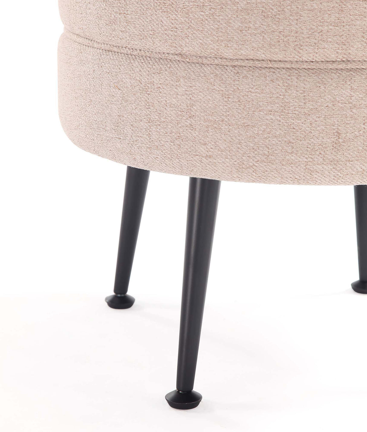 Bailey Ottoman in Oatmeal with Black Feet by Manhattan Comfort at Eve Furniture