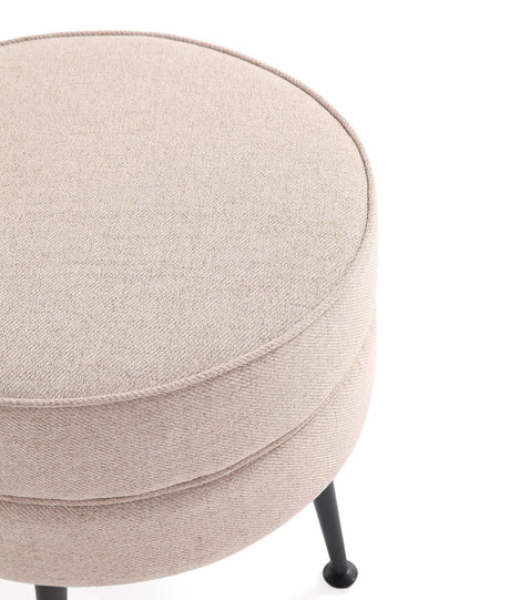 Bailey Ottoman in Oatmeal with Black Feet by Manhattan Comfort at Eve Furniture