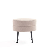 Bailey Ottoman in Oatmeal with Black Feet by Manhattan Comfort at Eve Furniture