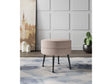 Bailey Ottoman in Oatmeal with Black Feet by Manhattan Comfort at Eve Furniture